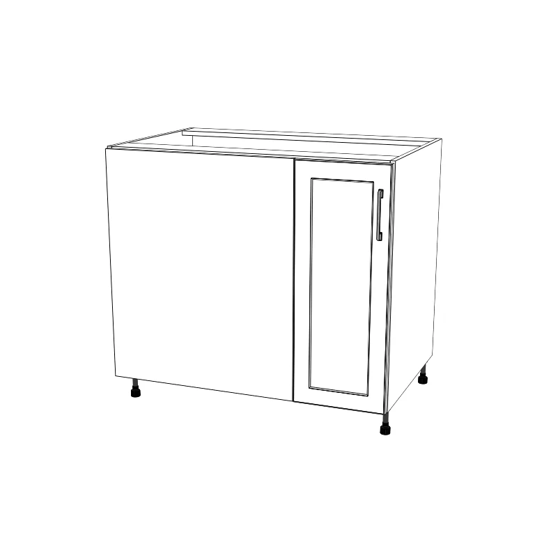 38" Blind Corner Base Cabinet - Door on Right/Left Side - Painted Doors