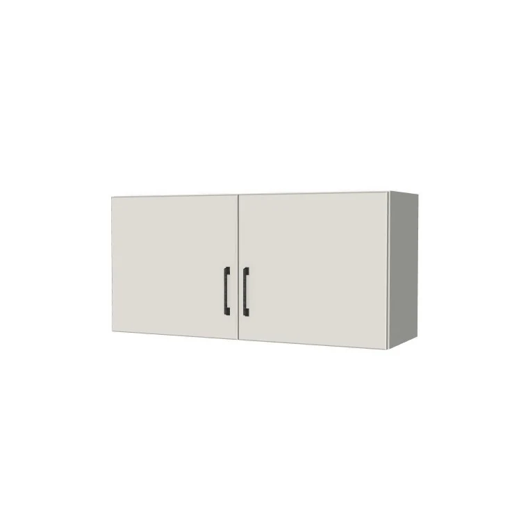 38" Wide x 18" High Fridge/Stove Cabinet - (White Melamine Boxes - Flat Panel Doors)
