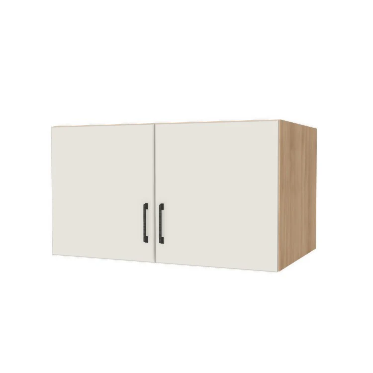 38" Wide x 21" High x 24" Deep Fridge/Stove Cabinet - (Hardrock Maple Melamine Boxes - Flat Panel Doors)