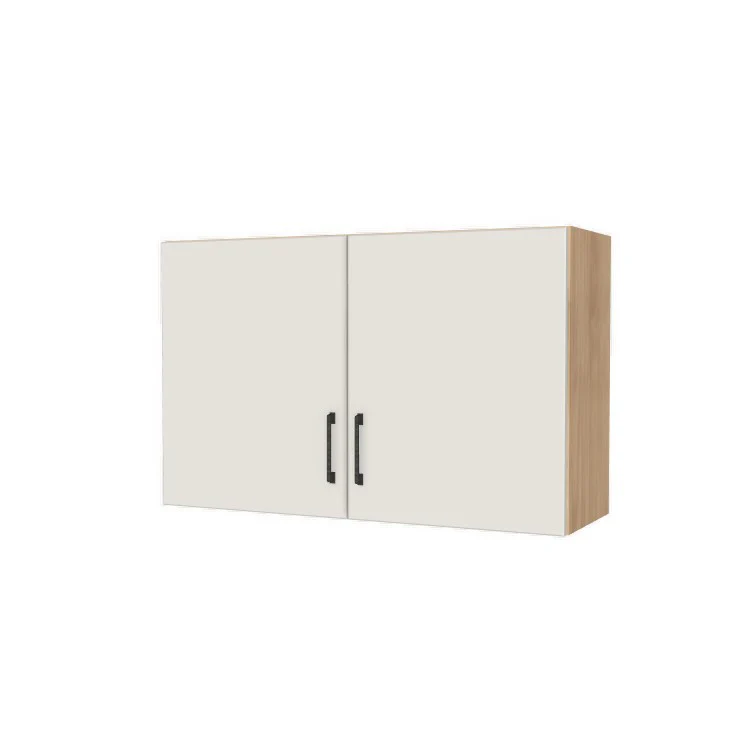 38" Wide x 24" High Fridge/Stove Cabinet - (Hardrock Maple Melamine Boxes - Flat Panel Doors)