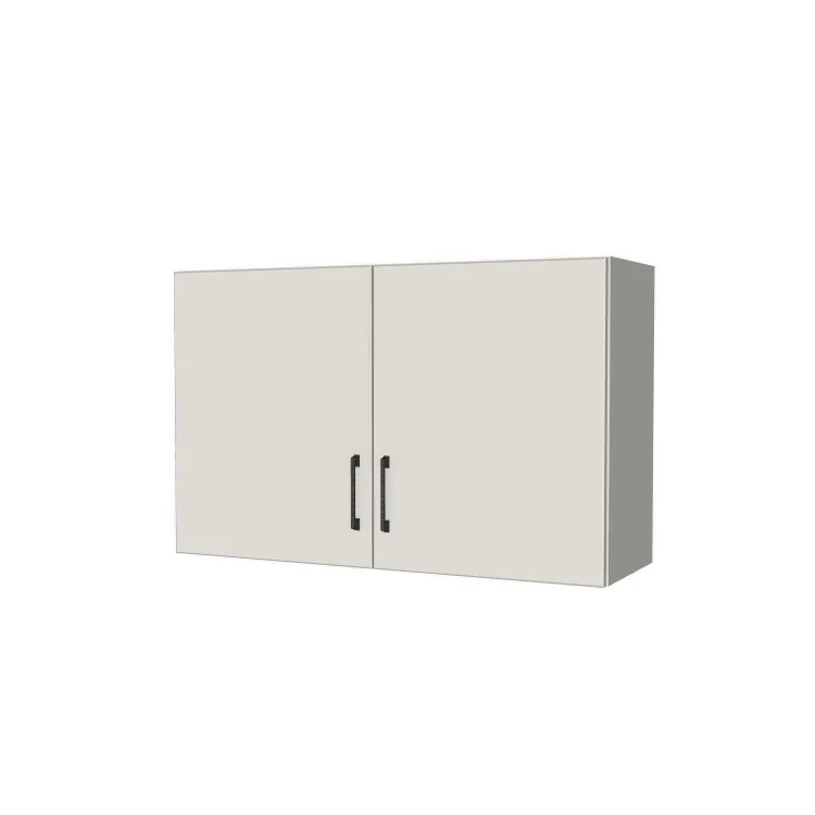 38" Wide x 24" High Fridge/Stove Cabinet - (White Melamine Boxes - Flat Panel Doors)
