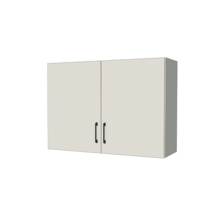 38" Wide x 27" High Fridge/Stove Cabinet - (White Melamine Boxes - Flat Panel Doors)