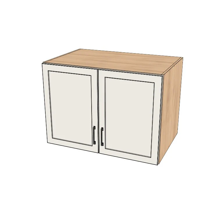38" Wide x 27" High x 24" Deep Fridge/Stove Cabinet - (Hardrock Maple Melamine Boxes - Thermofoil Doors)