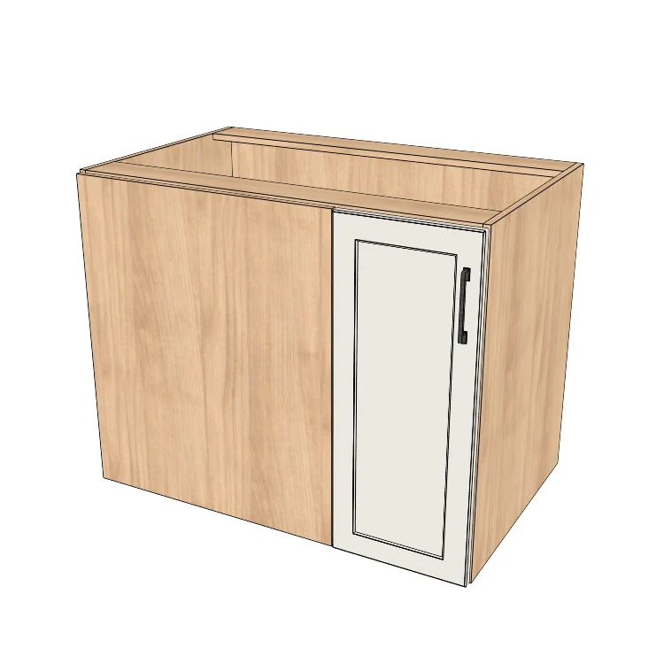 39" Blind Corner Base Cabinet - Door on Right/Left Side - (Ply Wood Boxes - Thermofoil Doors) - Image 2