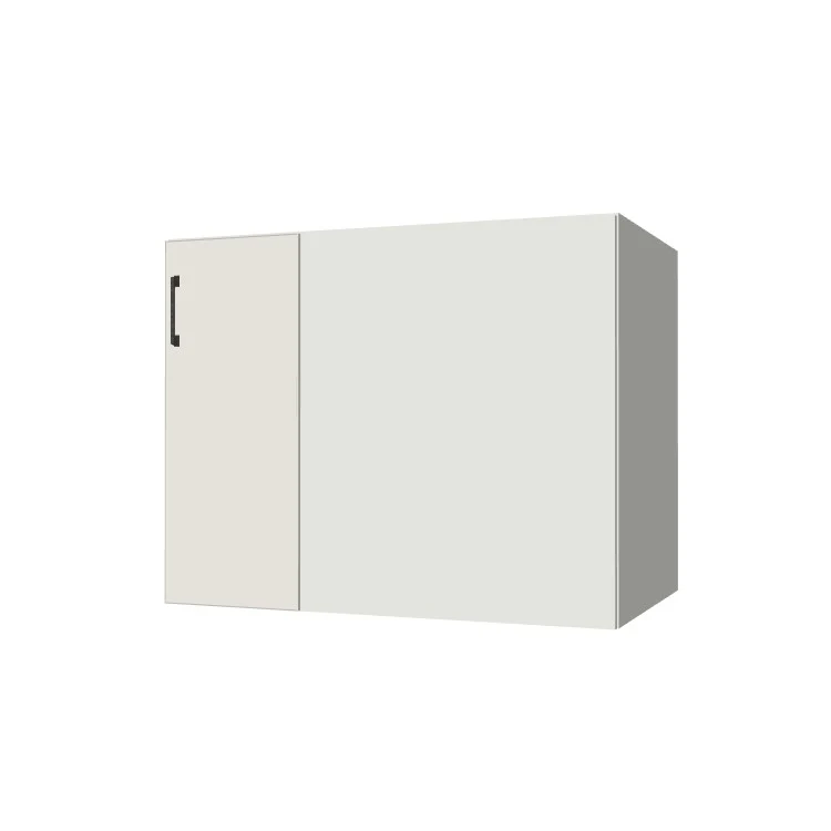 39" Blind Corner Base Cabinet - Door on Right/Left Side - (White Melamine Boxes - Flat Panel Doors)