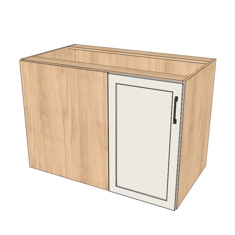 44" Blind Corner Base Cabinet - Door on Right/Left Side - (Ply Wood Boxes - Thermofoil Doors) - Image 2