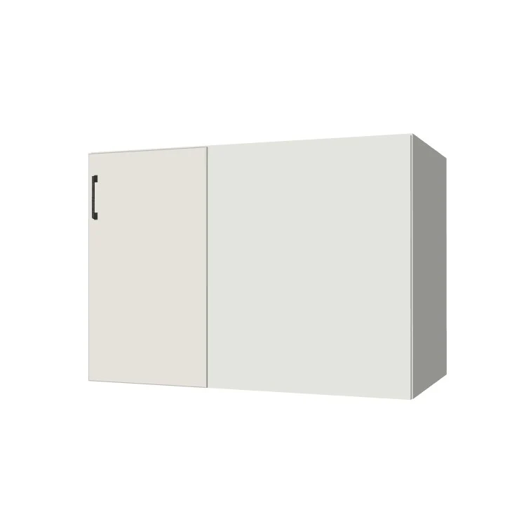 44" Blind Corner Base Cabinet - Door on Right/Left Side - (White Melamine Boxes - Flat Panel Doors)