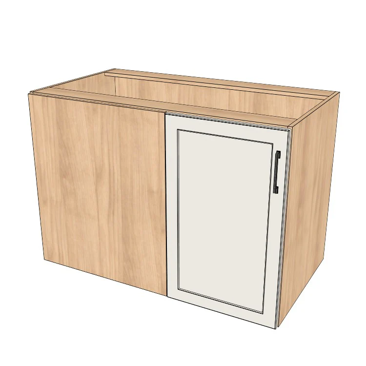 45" Blind Corner Base Cabinet - Door on Right/Left Side - (Ply Wood Boxes - Thermofoil Doors) - Image 2