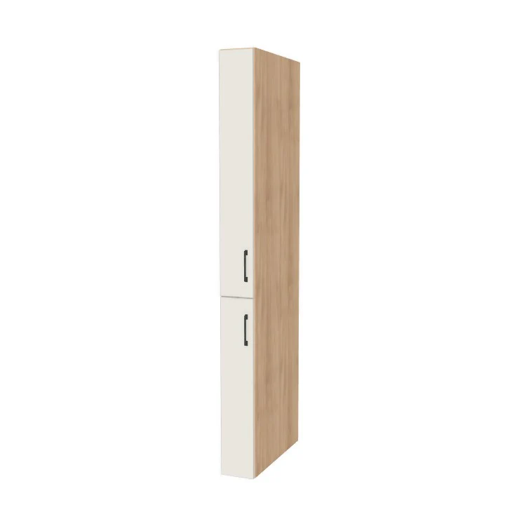 7" Wide Tall Pantry Cabinet - (Hardrock Maple Melamine Boxes - Flat Panel Doors) 24 D
