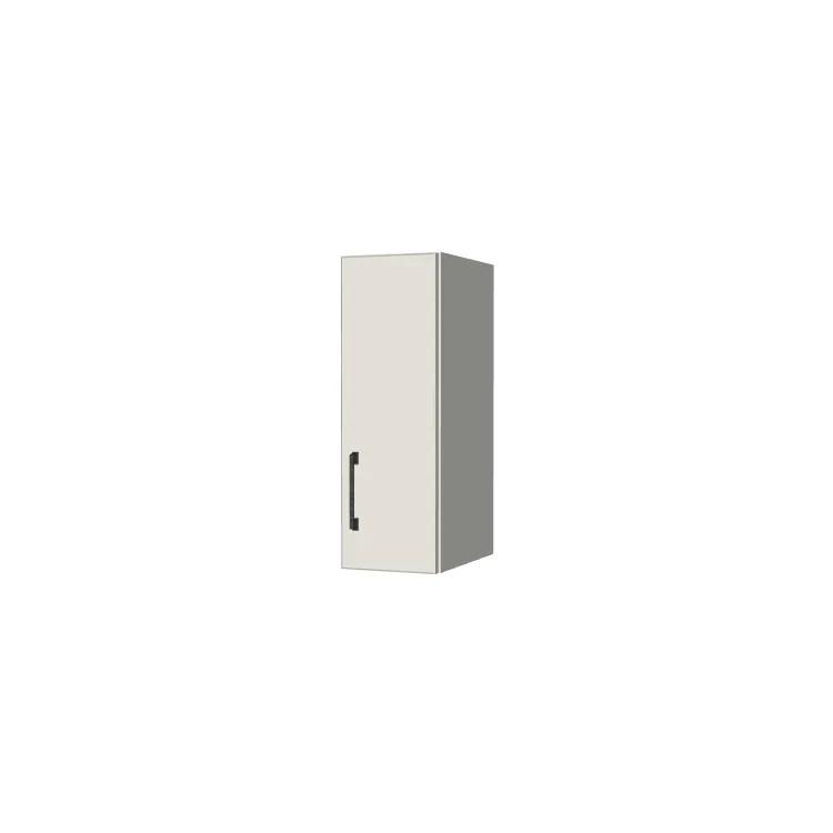 7" Wide x 24" High Wall Cabinet - (White Melamine Boxes - Flat Panel Doors)
