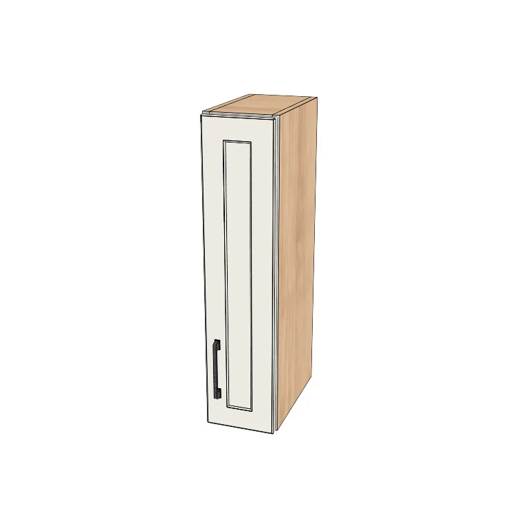 7" Wide x 30" High Wall Cabinet - (Hardrock Maple Melamine Boxes - Painted Doors)