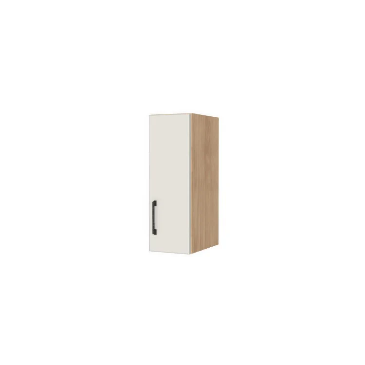 8" Wide x 24" High Wall Cabinet - (Hardrock Maple Melamine Boxes - Flat Panel Doors)