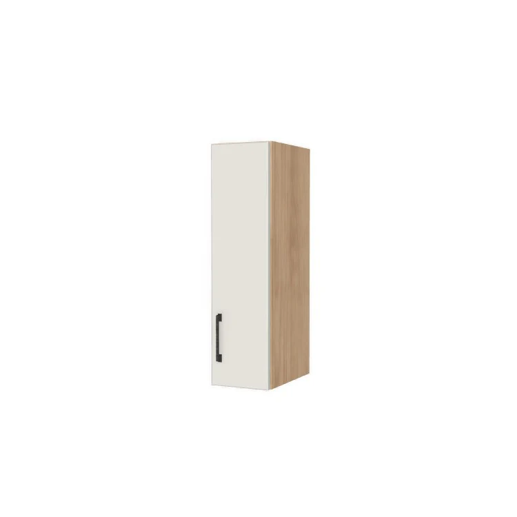 8" Wide x 30" High Wall Cabinet - (Hardrock Maple Melamine Boxes - Flat Panel Doors)