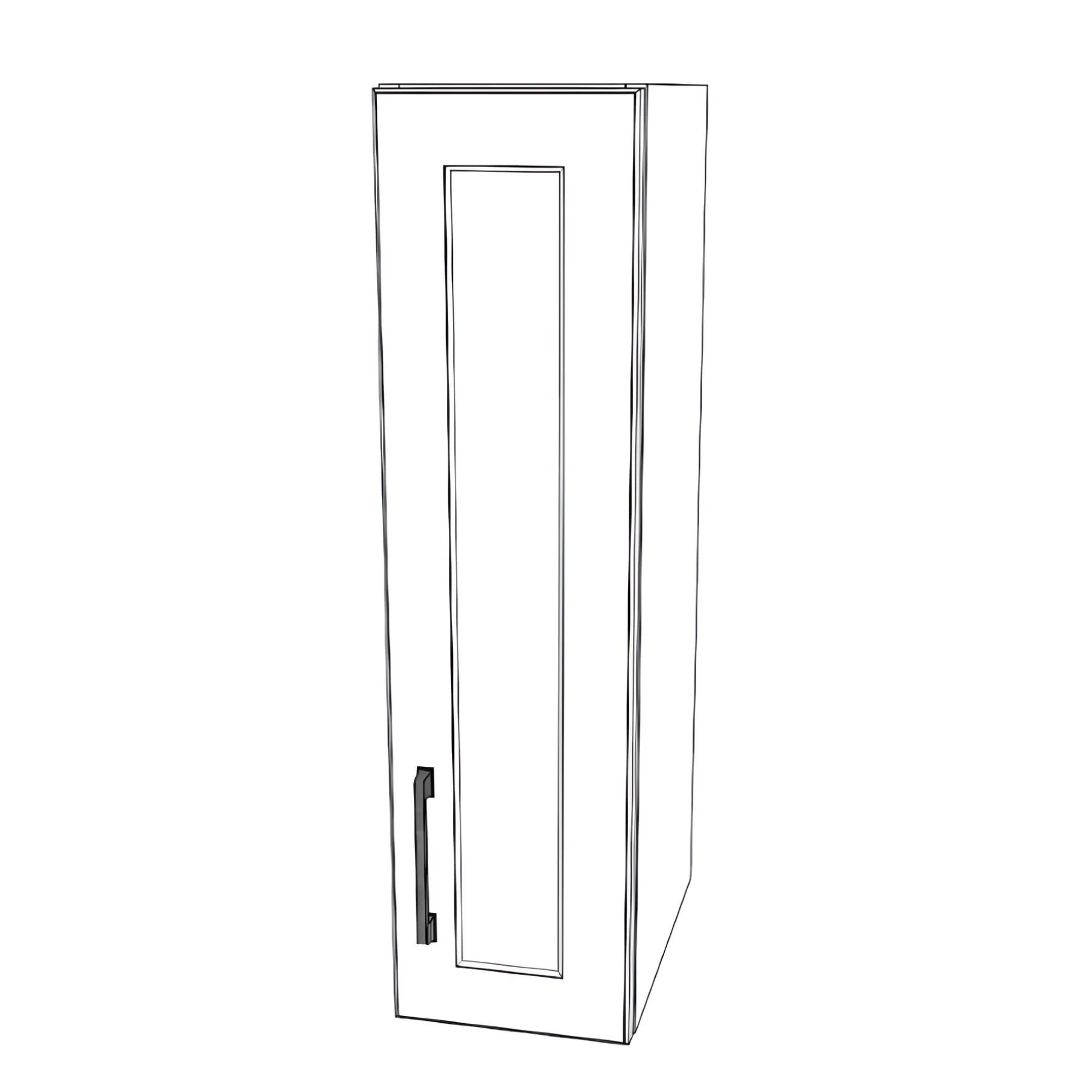 8" Wide x 30" High Wall Cabinet - Painted Doors