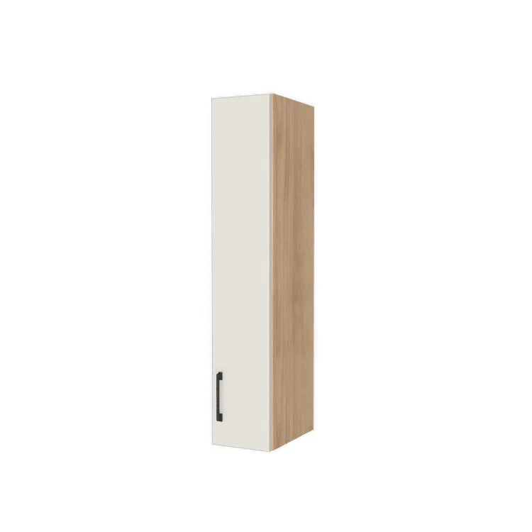 8" Wide x 42" High Wall Cabinet - (Hardrock Maple Melamine Boxes - Flat Panel Doors)
