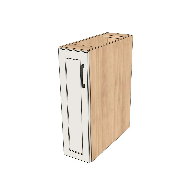 9" Wide Base Cabinet - (Hardrock Maple Melamine Boxes - Thermofoil Doors)