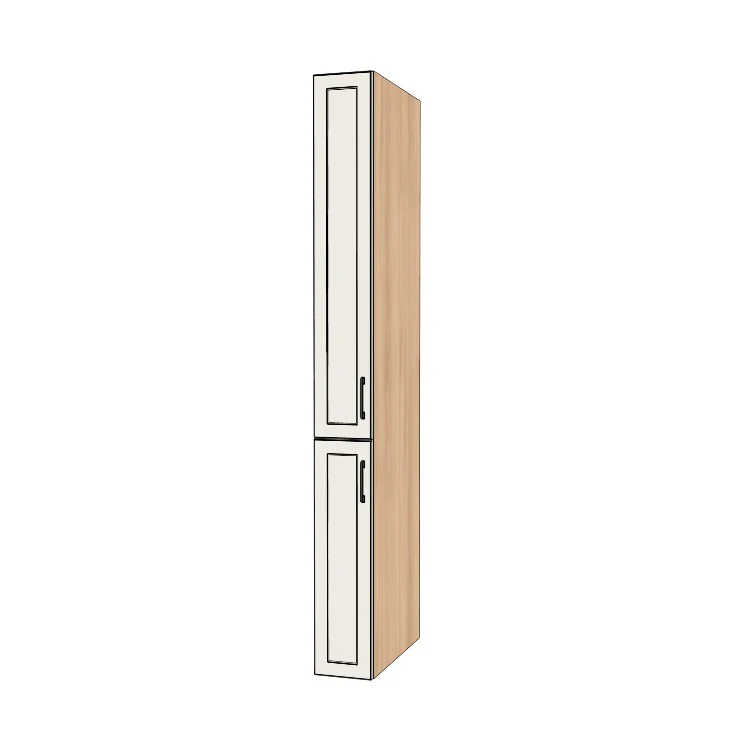 9" Wide Tall Pantry Cabinet - (Hardrock Maple Melamine Boxes - Thermofoil Doors) 24 D