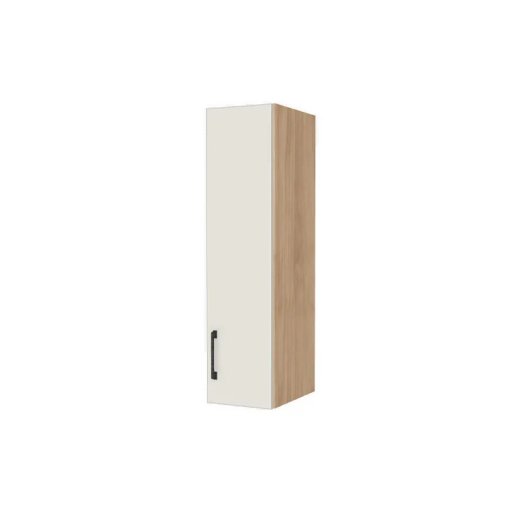 9" Wide x 36" High Wall Cabinet - (Hardrock Maple Melamine Boxes - Flat Panel Doors)
