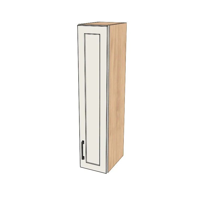 9" Wide x 42" High Wall Cabinet - (Hardrock Maple Melamine Boxes - Painted Doors)
