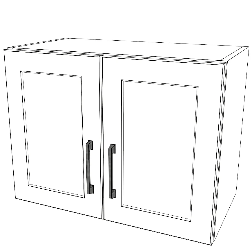 24" Wide x 18" High Stove Cabinet - Painted Doors