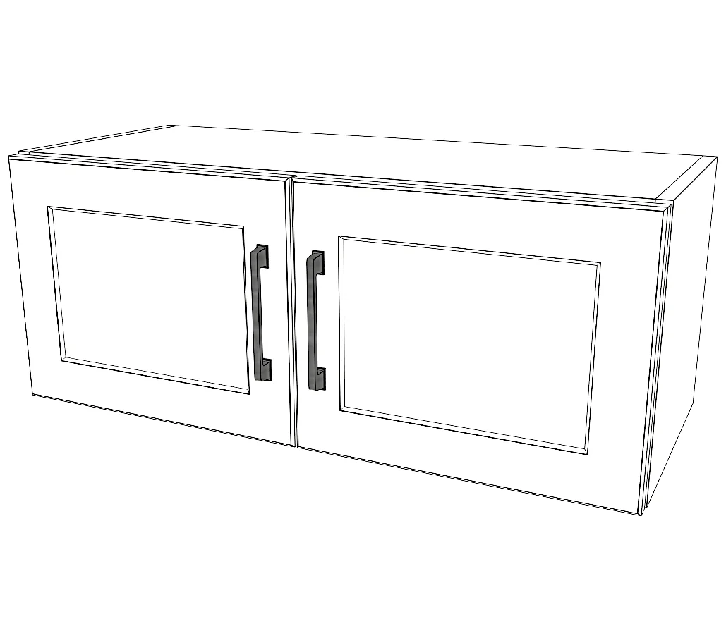 30" Wide x 12" High Stove Cabinet - Painted Doors