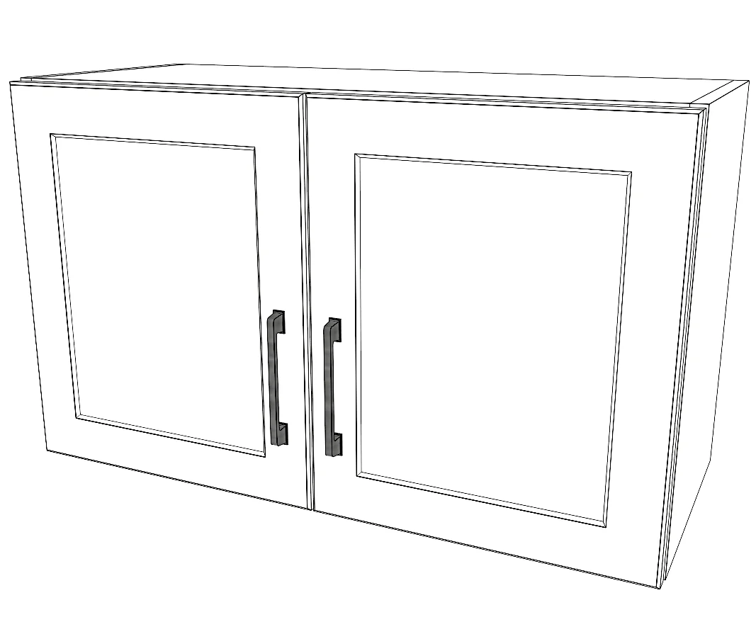 30" Wide x 18" High Stove Cabinet - Painted Doors