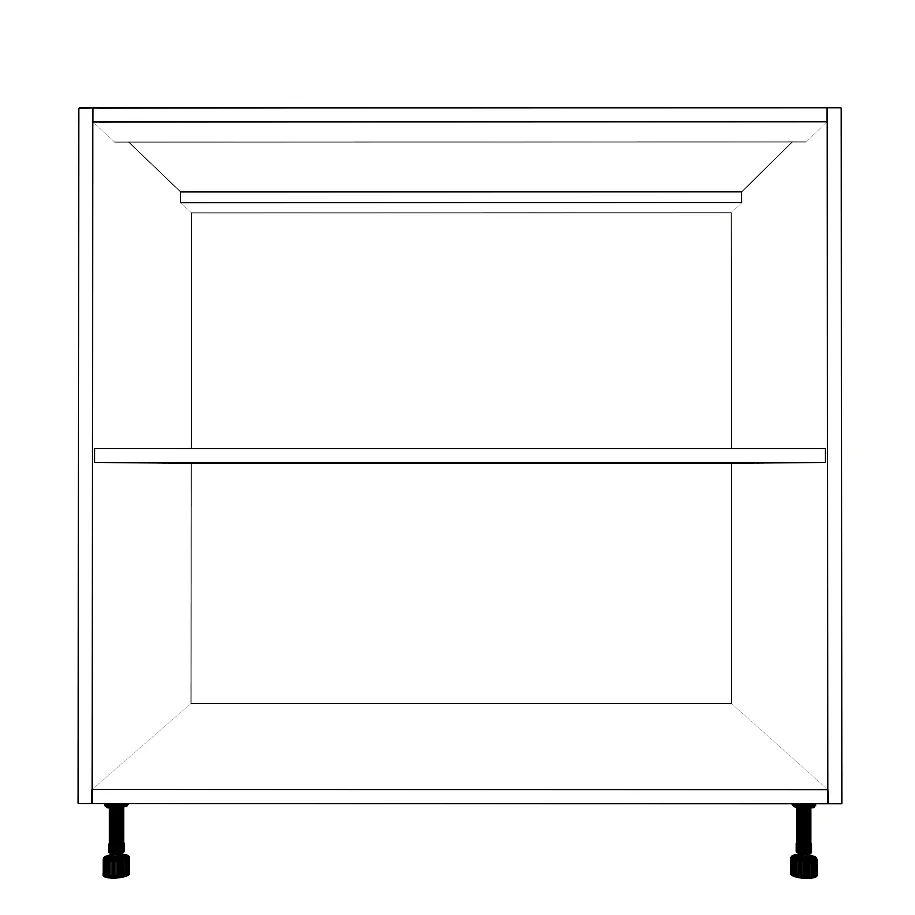 34" Wide Base Cabinet - Painted Doors - Image 2