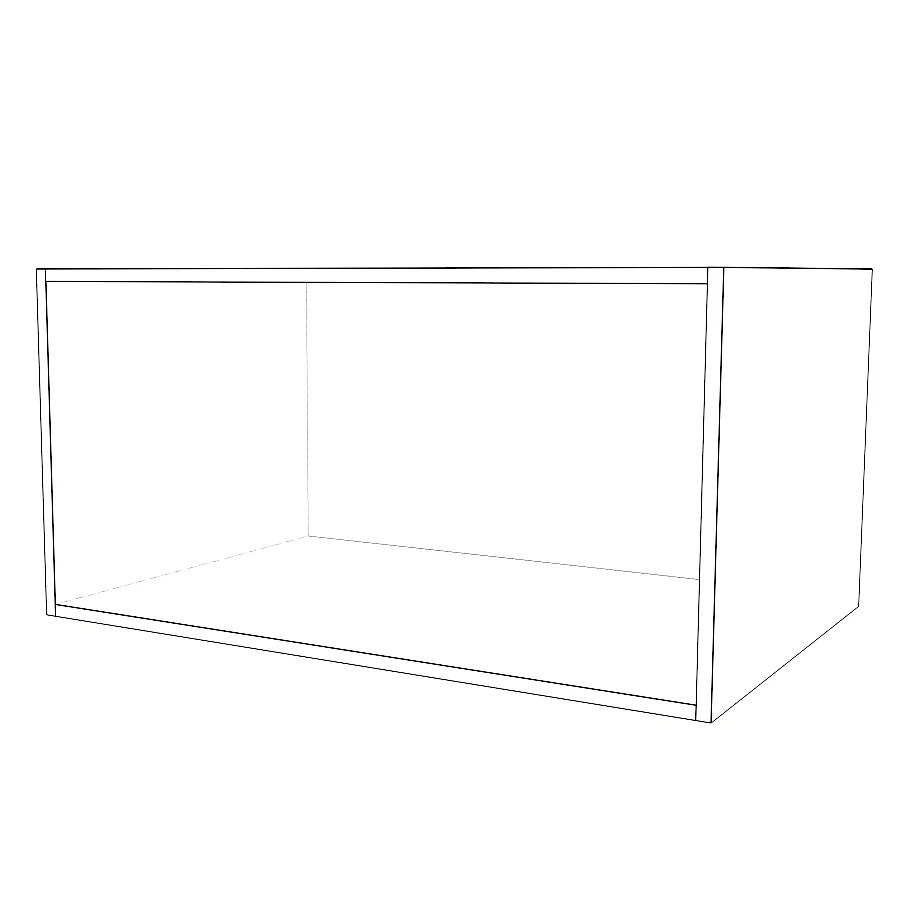 36" Wide x 18" High x 24" Deep Fridge Cabinet - Painted Doors - Image 2