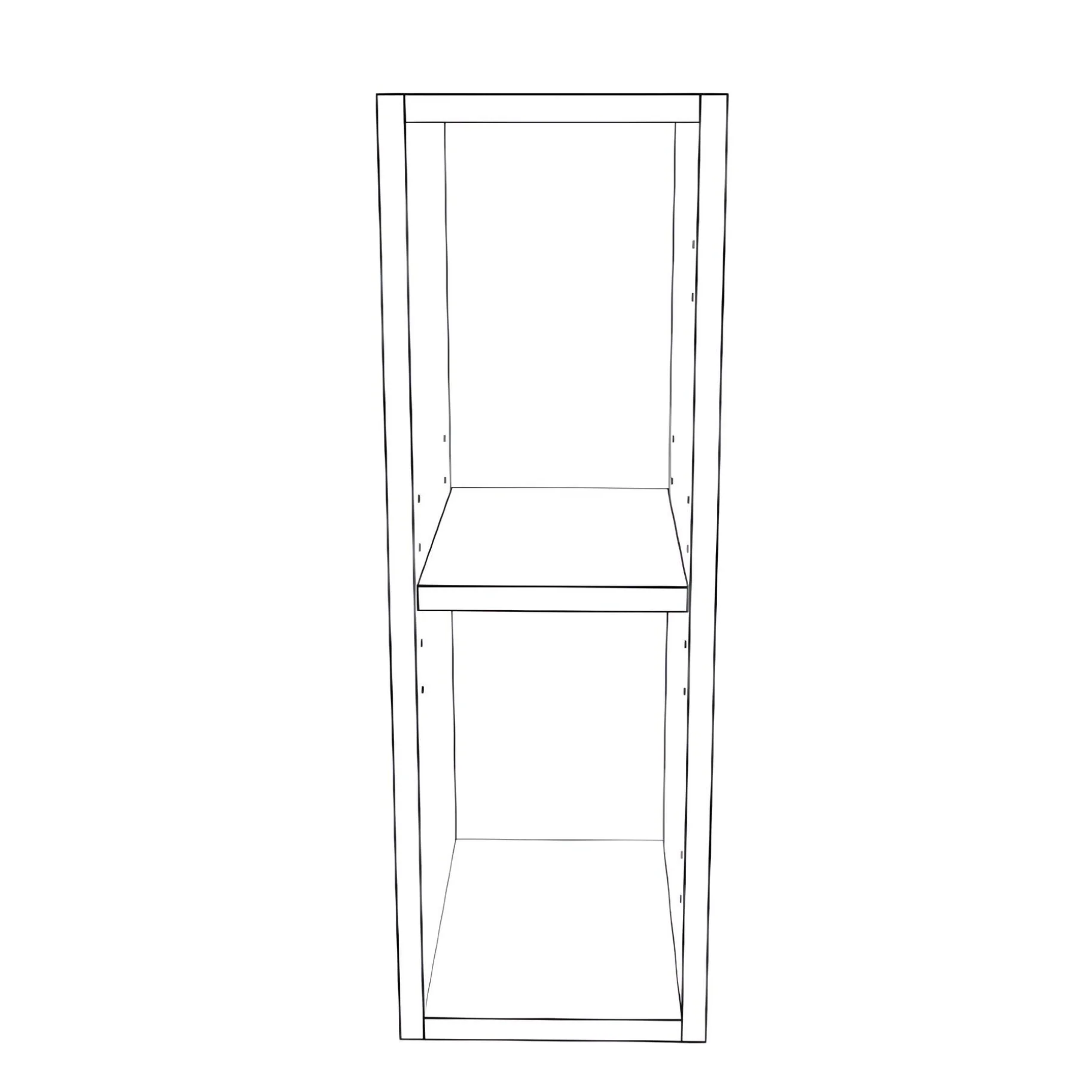 7" Wide x 24" High Wall Cabinet - Painted Doors - Image 2