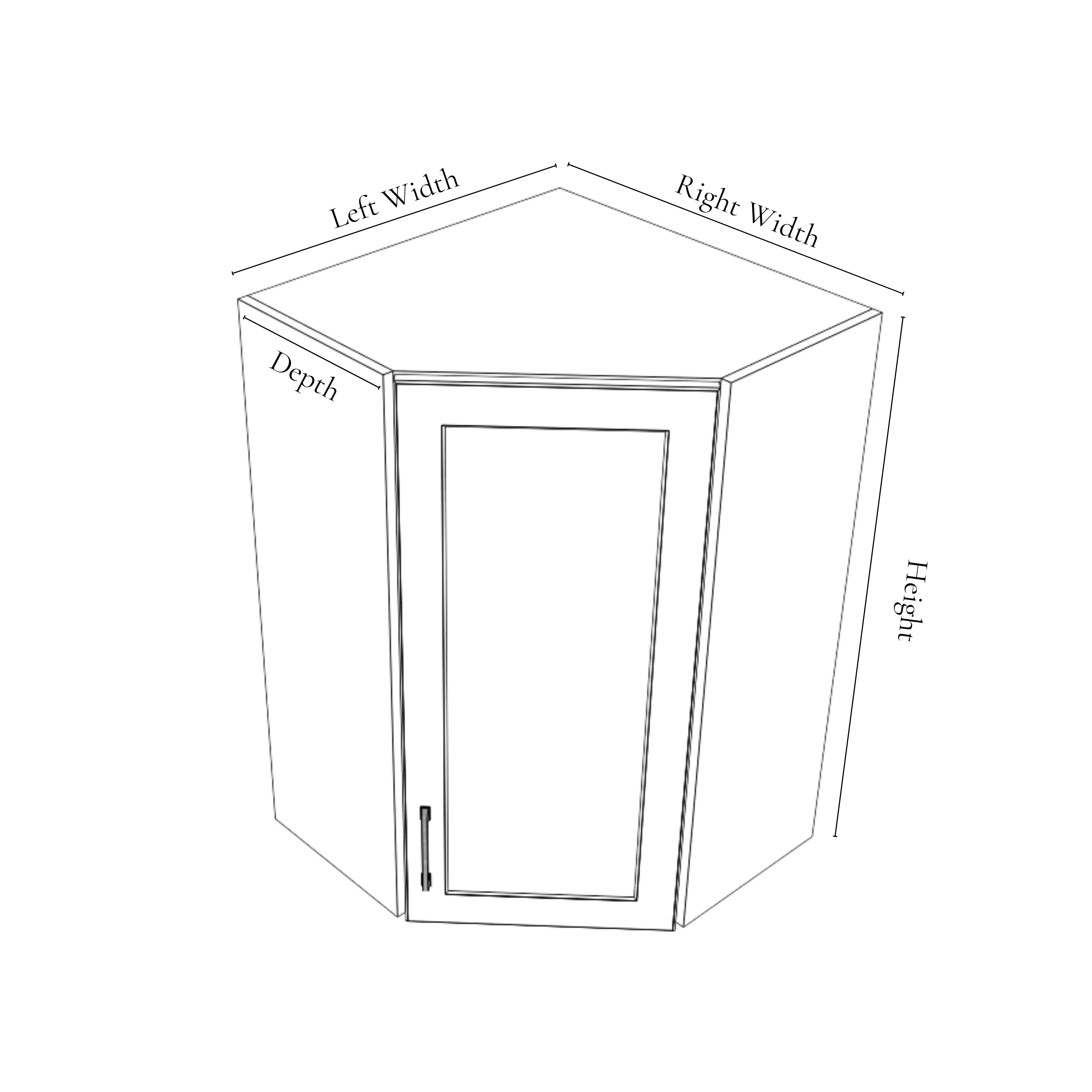 CUSTOM - L-Shape Upper Corner Cabinet - Painted Doors - Image 3