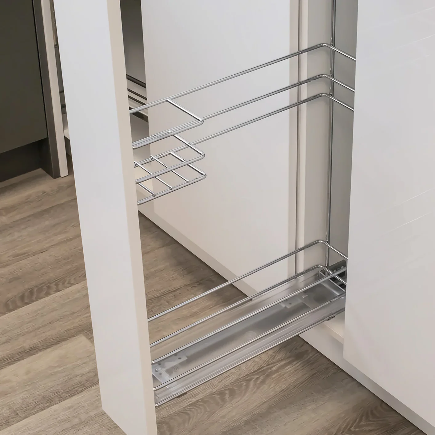 Premium Narrow Pantry Pullout with Broom Clips - Left - For 6" Pantry Cabinet and Up - Image 3