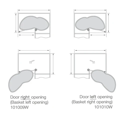 Soft-closing Swing Trays - Kidney Shape - Image 3